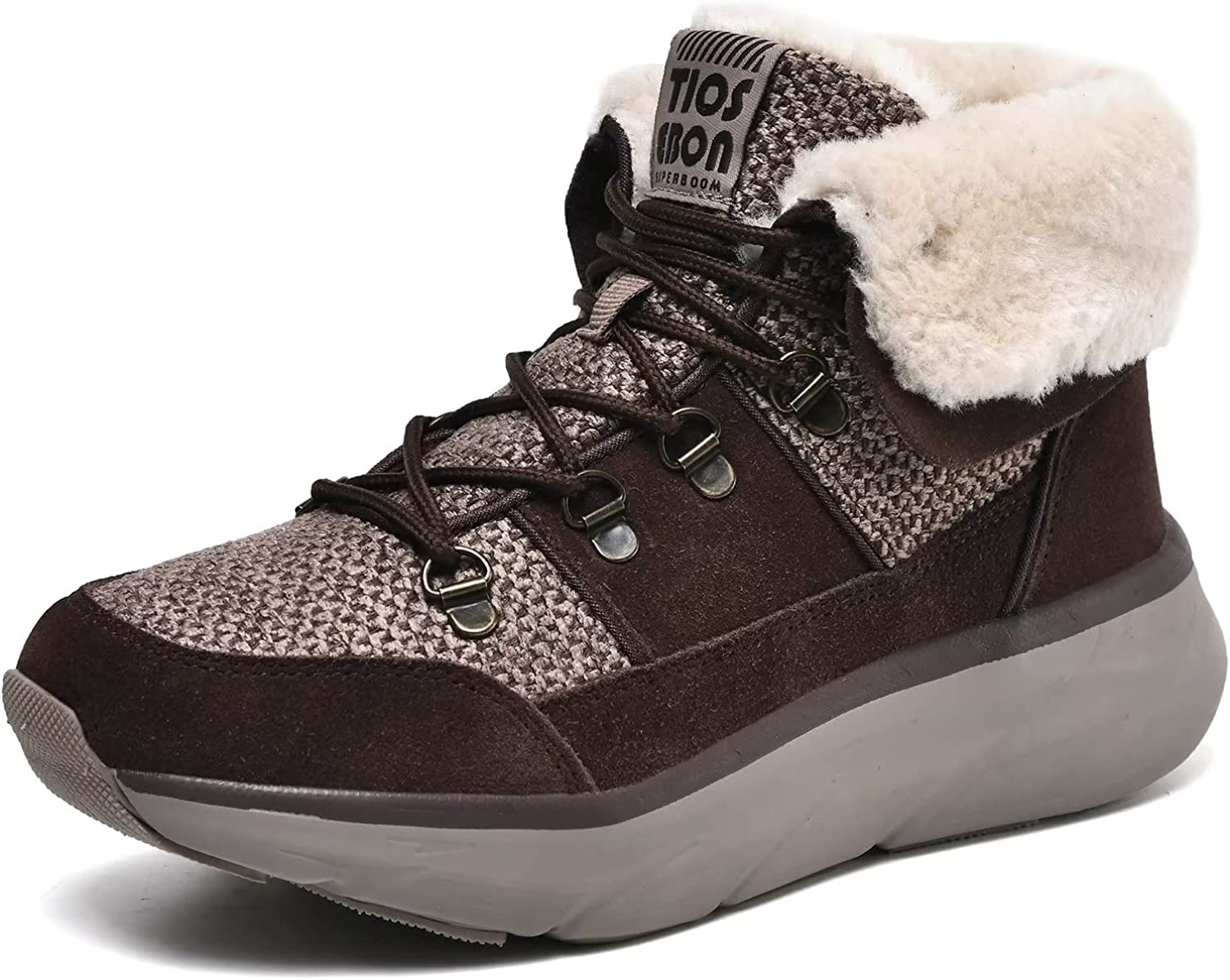 Womens Winter Snow Boots Warm Fur Lining Ankle Booties Comfortable Slip on Resistant Walking Outdoor Shoes