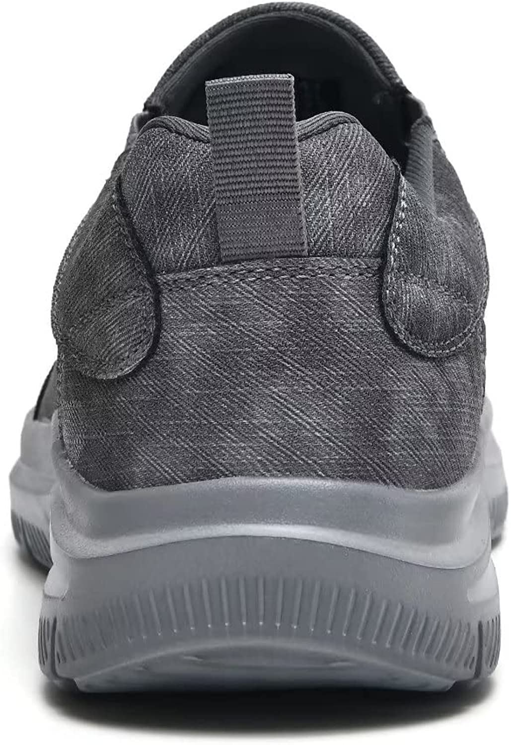 Mens Slip-on Walking Shoes Casual Loafer Comfortable Soft Daily Work Driving Flats Shoes Dark Grey