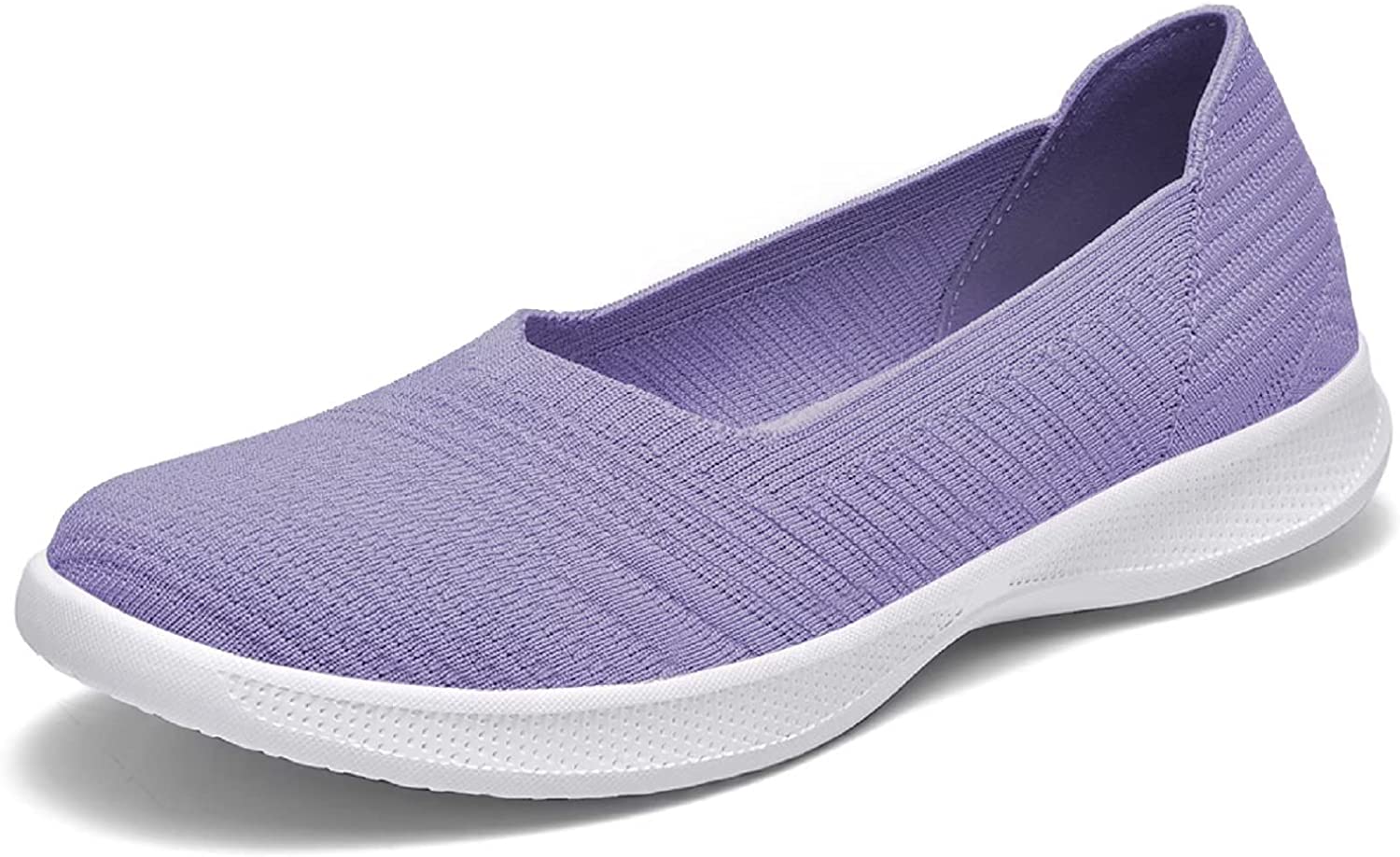 Womens Slip On Walking Shoes Breathable Mesh Casual Flats Shoes Low-Top Lightweight Loafers