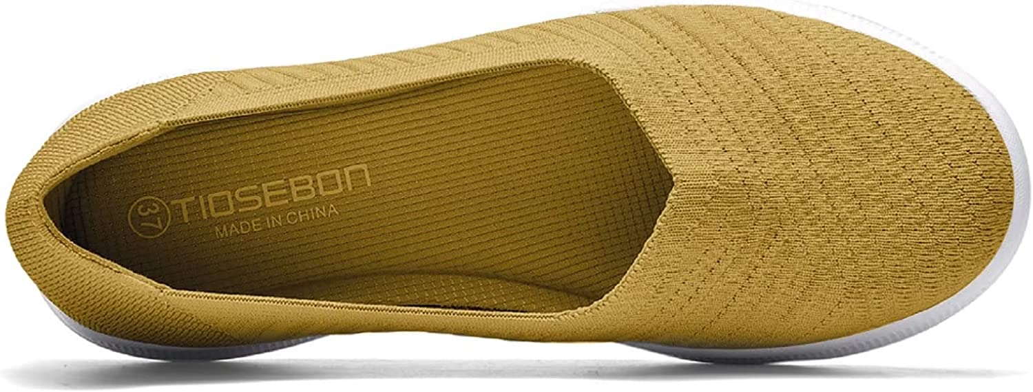 Womens Slip On Walking Shoes Breathable Mesh Casual Flats Shoes Low-Top Lightweight Loafers