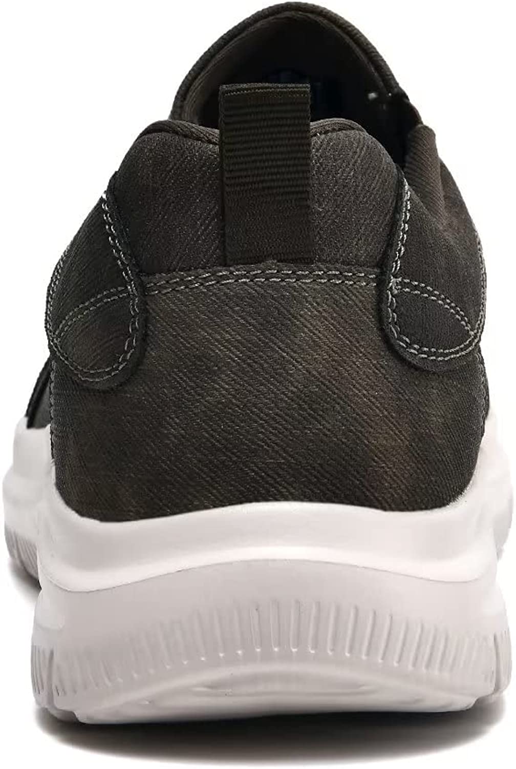 Mens Slip-on Walking Shoes Casual Loafer Comfortable Soft Daily Work Driving Flats Shoes Army Green