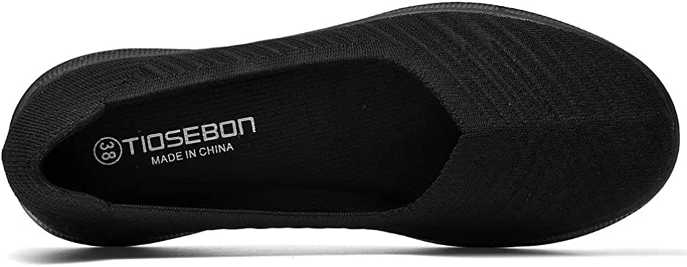 Womens Slip On Walking Shoes Breathable Mesh Casual Flats Shoes Low-Top Lightweight Loafers