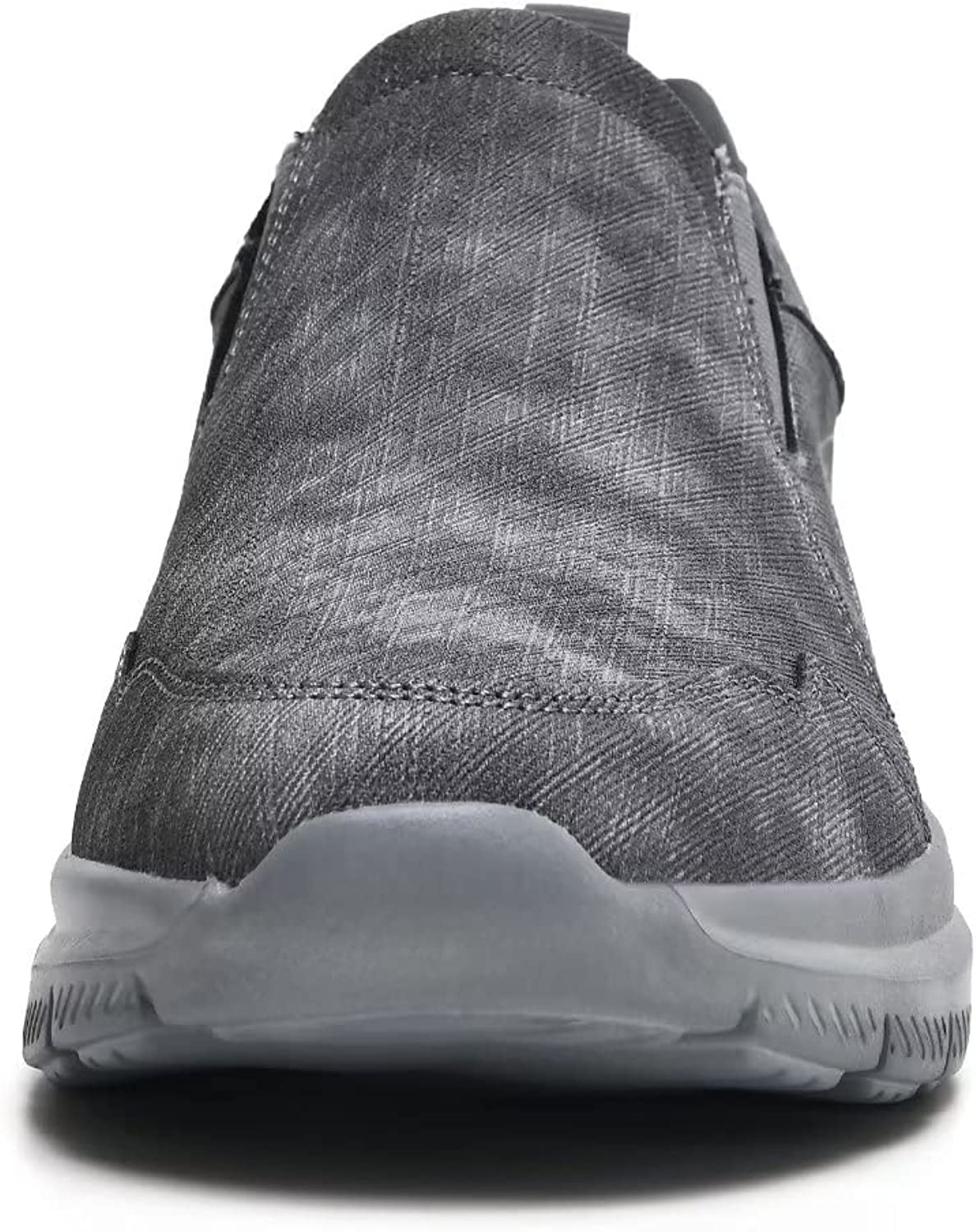 Mens Slip-on Walking Shoes Casual Loafer Comfortable Soft Daily Work Driving Flats Shoes Dark Grey