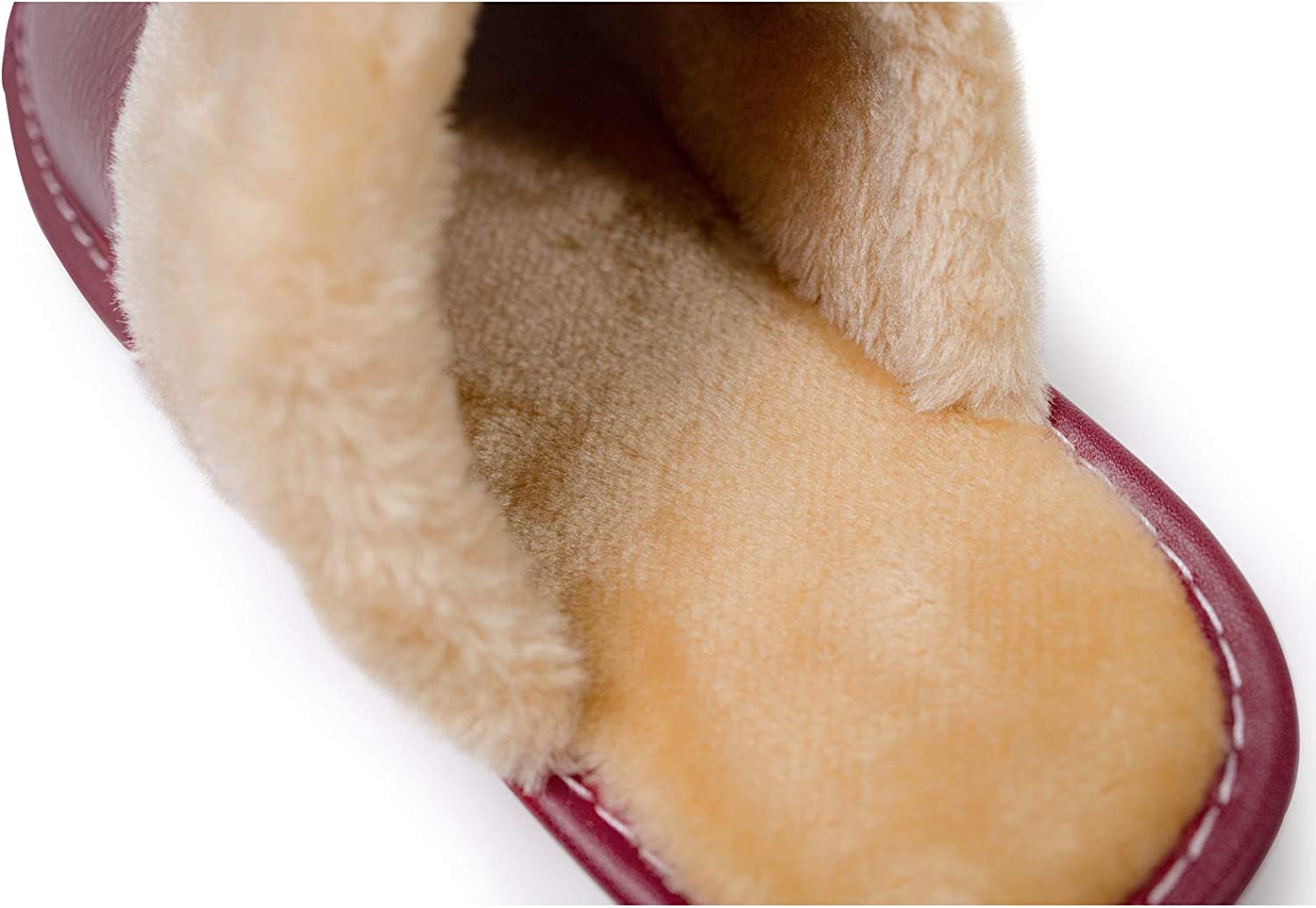 Women’s House Slippers Comfy Fuzzy Slip on Shoes Winter Warm Indoor Anti-Skid Bedroom Flats