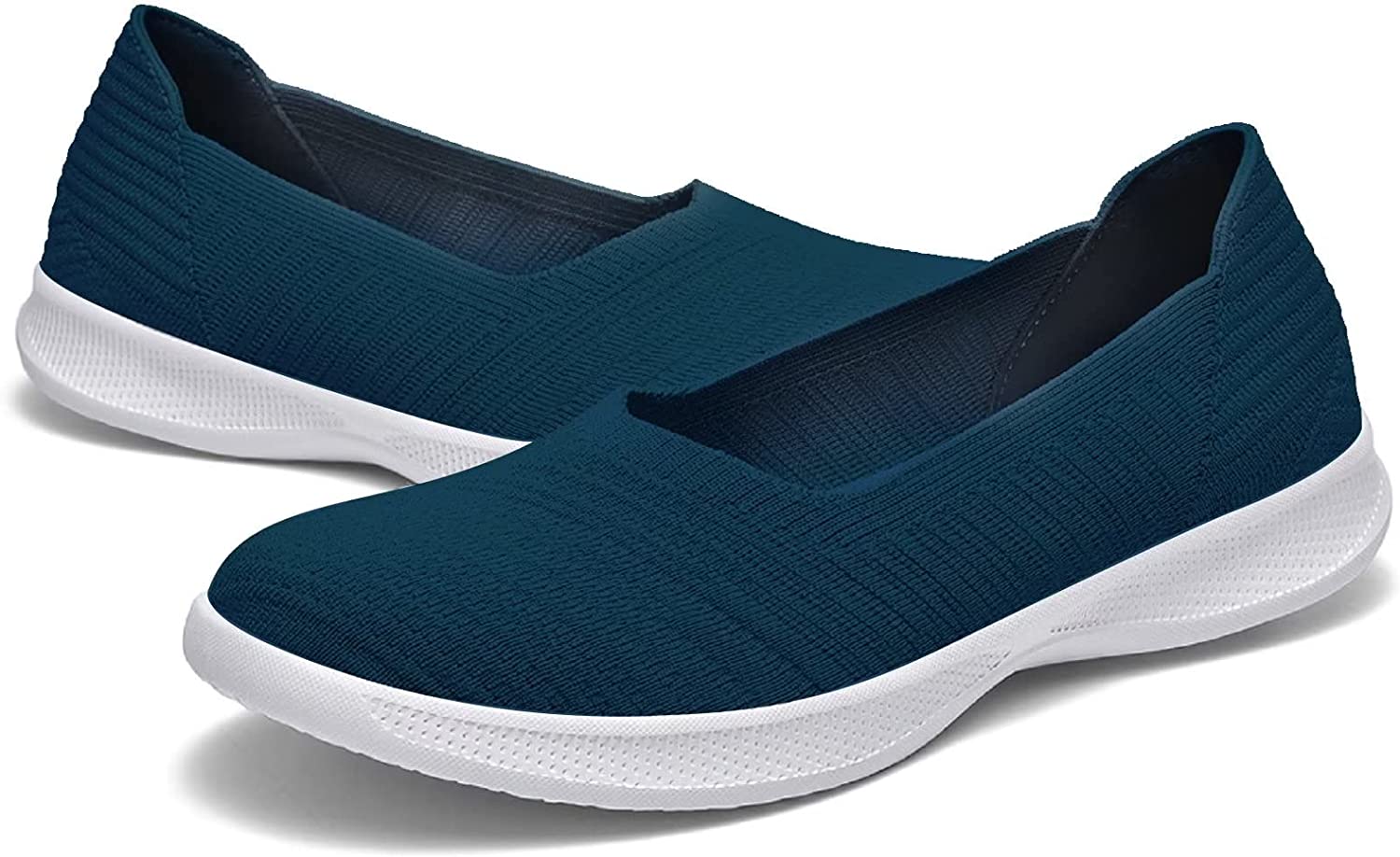 Womens Slip On Walking Shoes Breathable Mesh Casual Flats Shoes Low-Top Lightweight Loafers